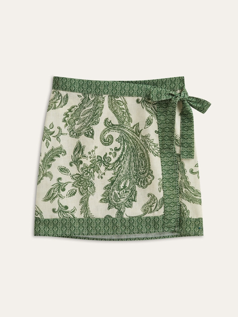 Commense Paisley Print Wrap Skirt